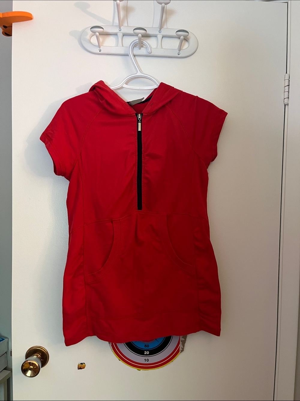 Thyme Red Zip-Front Top nursing/maternity